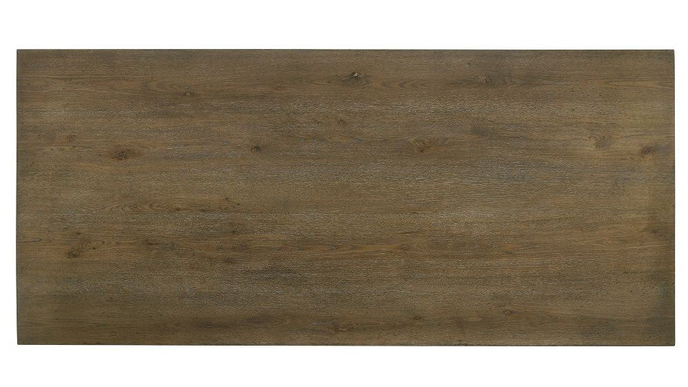 Acme DN01807-7PC 7 pc Parfield weathered oak finish wood dining table set grey fabric chairs