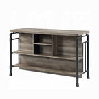 Acme DN01935 Edina antique oak finish wood and sandy grey metal accents kitchen island