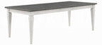 Acme DN02273-7PC 7 pc Katia weathered grey and white finish wood dining table set