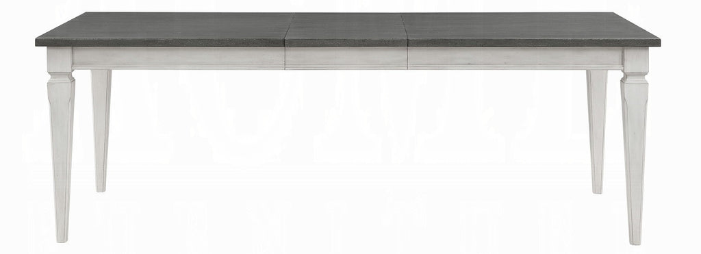 Acme DN02273-7PC 7 pc Katia weathered grey and white finish wood dining table set