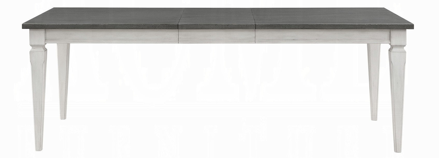 Acme DN02273-7PC 7 pc Katia weathered grey and white finish wood dining table set