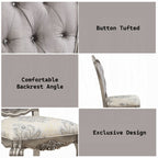 Acme DN02281-7PC 7 pc Ariadne antique platinum finish wood pedestal dining table set