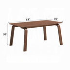 Acme DN02307-5PC 5 pc Ginny walnut finish wood mid-century modern dining table set