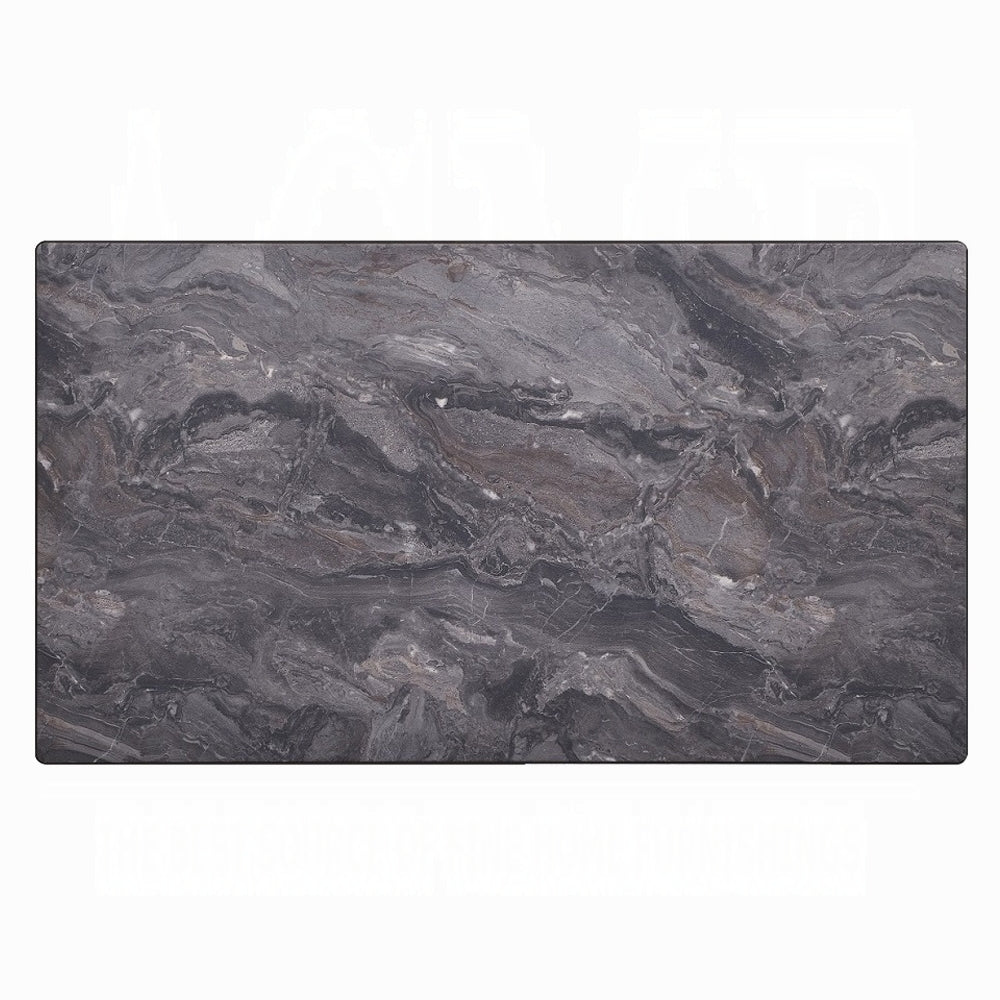 Acme DN02312-14 5 pc bevis walnut finish wood and engineered stone top mid century modern dining table set green chairs