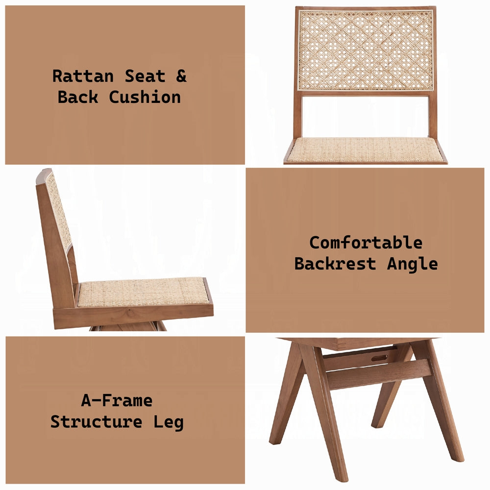 Acme DN02371-6PC 6 pc Velentina natural finish wood mid century modern dining table set with bench