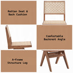 Acme DN02371-6PC 6 pc Velentina natural finish wood mid century modern dining table set with bench