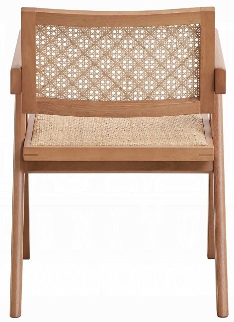 Acme DN02371-7PC 7 pc Velentina natural finish wood mid century modern dining table set