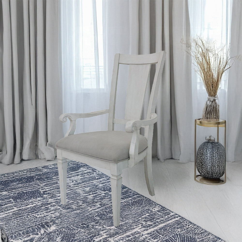 Acme DN02273-7PC 7 pc Katia weathered grey and white finish wood dining table set