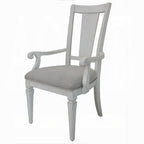 Acme DN02273-7PC 7 pc Katia weathered grey and white finish wood dining table set