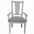 Acme DN02273-7PC 7 pc Katia weathered grey and white finish wood dining table set