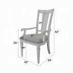 Acme DN02273-7PC 7 pc Katia weathered grey and white finish wood dining table set