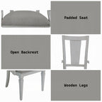 Acme DN02273-7PC 7 pc Katia weathered grey and white finish wood dining table set