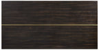 Acme DN02695-6PC-WH 6 pc Jaramillo black finish wood modern dining table set gold accent trim
