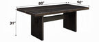 Acme DN02695-6PC-WH 6 pc Jaramillo black finish wood modern dining table set gold accent trim