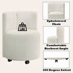 Acme DN02865-7PC  7 pc Blayde natural finish wood with black glass insert dining table set swivel chairs