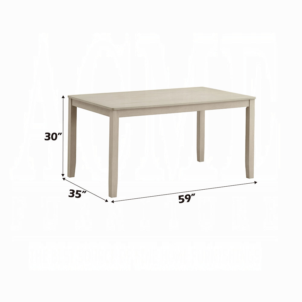 Acme DN02945-7PC 7 pc Ferris antique grey finish wood dining table set