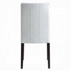 Acme DN02955-7PC 7 pc Carena white finish wood brown finish top mid century modern dining table set