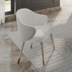 Acme DN03085-7PC 7 pc Charity grey oak finish wood rounded edge white marble top dining table set