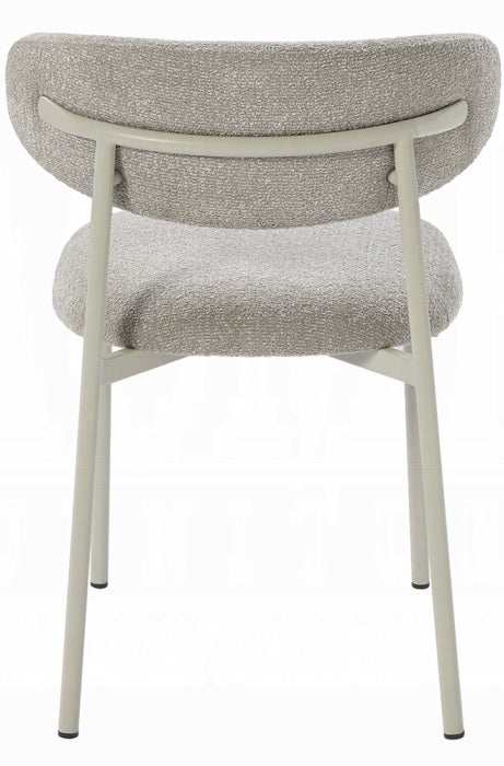 Acme DN03105-7PC 7 pc Ingram light grey finish wood sintered stone top dining table set