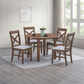 Acme DN03340-5PC 5 pc Ferris brown finish wood 42" round dining table set