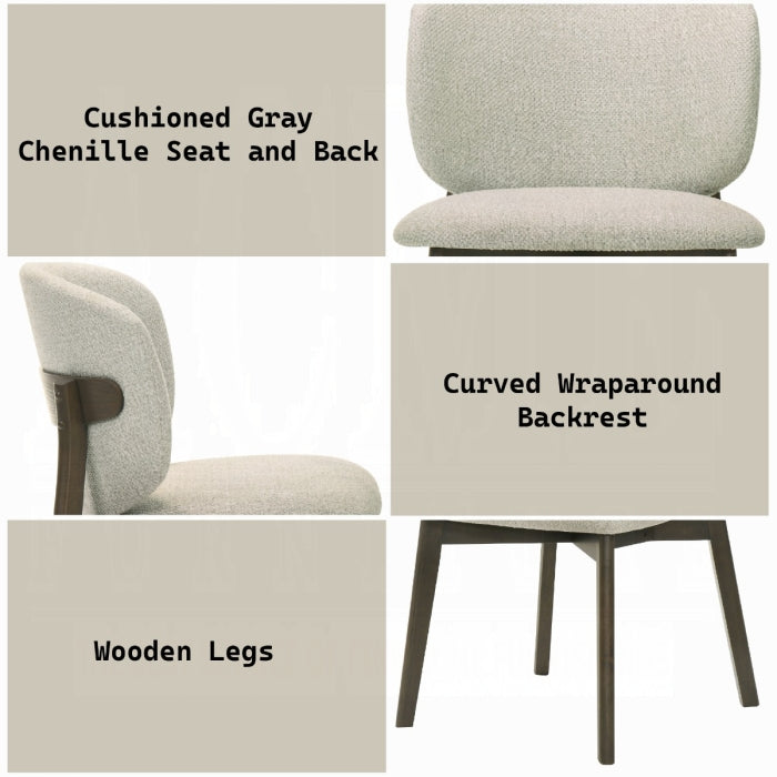 Acme DN03655-9PC 9 pc Mallin walnut finish wood 59" square mid-century modern dining table set