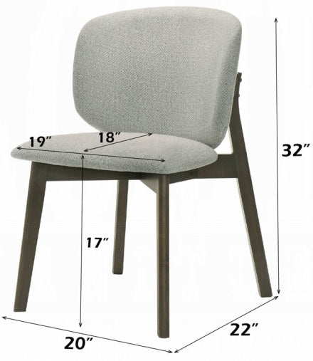 Acme DN03655-9PC 9 pc Mallin walnut finish wood 59" square mid-century modern dining table set