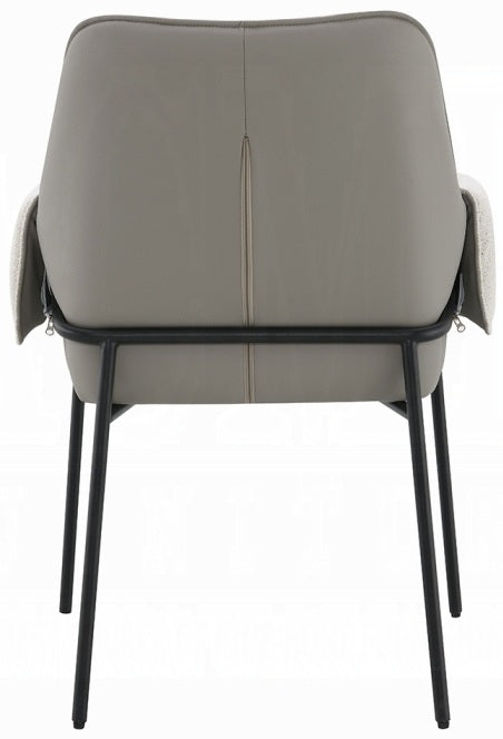 Acme DN03675-78-7PC 7 pc Jirina travertine look finish wood 79" oval double pedestal dining table set