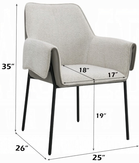 Acme DN03675-78-7PC 7 pc Jirina travertine look finish wood 79" oval double pedestal dining table set