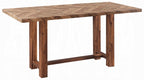 Acme DN03725-7PC 7 pc Gilsea brown finish wood plank look counter height dining table set