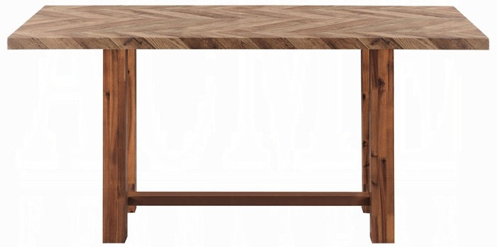 Acme DN03725-7PC 7 pc Gilsea brown finish wood plank look counter height dining table set