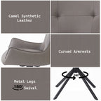 Acme DN03735-5PC  5 pc Damita black and white ceramic top 95" dining table set black frame and camel faux leather