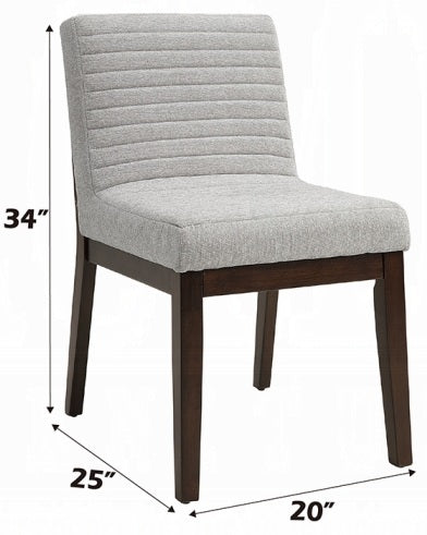 Acme DN05205-5PC  5 pc Edwyn 54" round marble top espresso finish wood dining table set