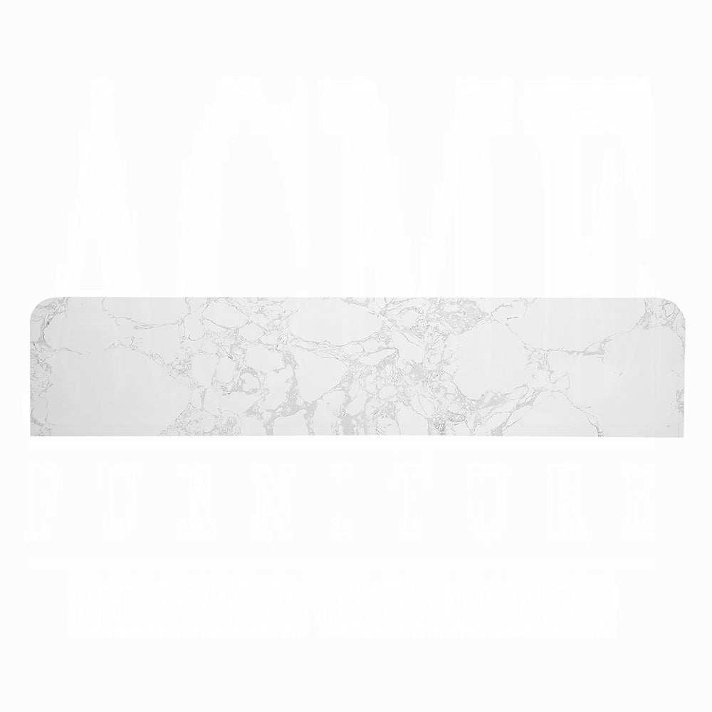 Acme DN03944  Clayten espresso finish wood marble top 70" dining buffet server sideboard cabinet with fireplace insert Bluetooth speaker