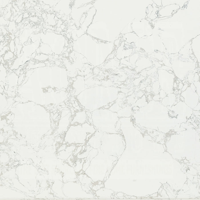 Acme DN04205-7PC 7 pc Zayn white finish pedestals rounded edge white marble top dining table set