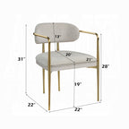 Acme DN04205-7PC 7 pc Zayn white finish pedestals rounded edge white marble top dining table set