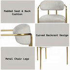 Acme DN04205-7PC 7 pc Zayn white finish pedestals rounded edge white marble top dining table set