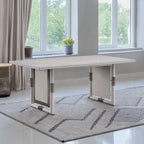 DN04310-7PC 7 pc Marta natural grey finish wood dining table set