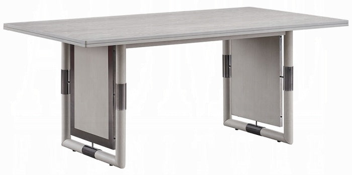 DN04310-7PC 7 pc Marta natural grey finish wood dining table set