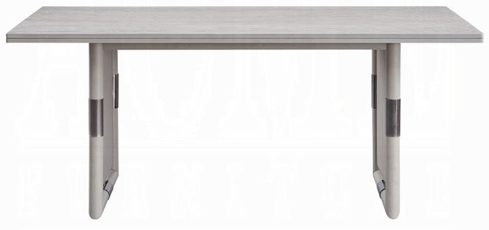 DN04310-7PC 7 pc Marta natural grey finish wood dining table set