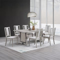 DN04310-7PC 7 pc Marta natural grey finish wood dining table set