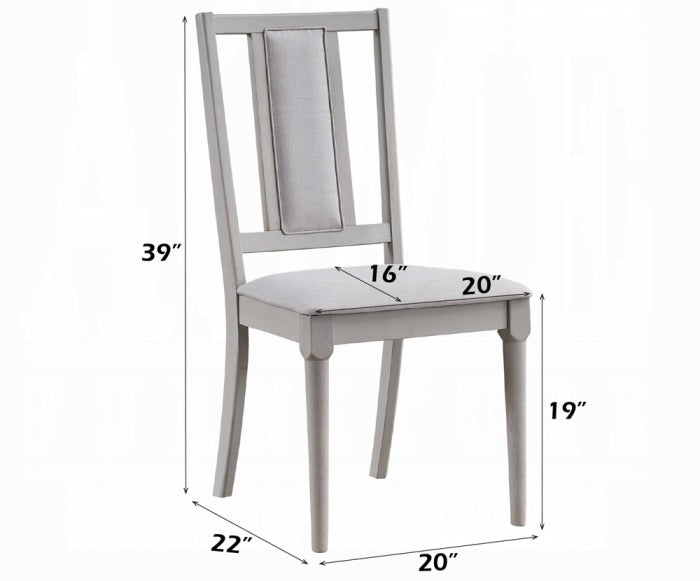 DN04310-7PC 7 pc Marta natural grey finish wood dining table set