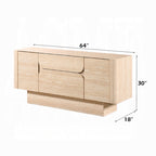 Acme DN04748  Inca travertine stone top mid century modern buffet sideboard server cabinet