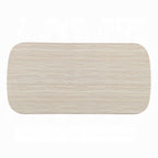 Acme DN04755-7PC 7 pc Lidi natural finish wood faux marble top mid century modern dining table set brown chenille chairs