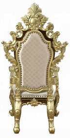 Acme DN60000-7PC 7 pc Astoria grand Desiderius antique gold finish wood 18th century french inspired baroque ornate 107" glass top dining table set