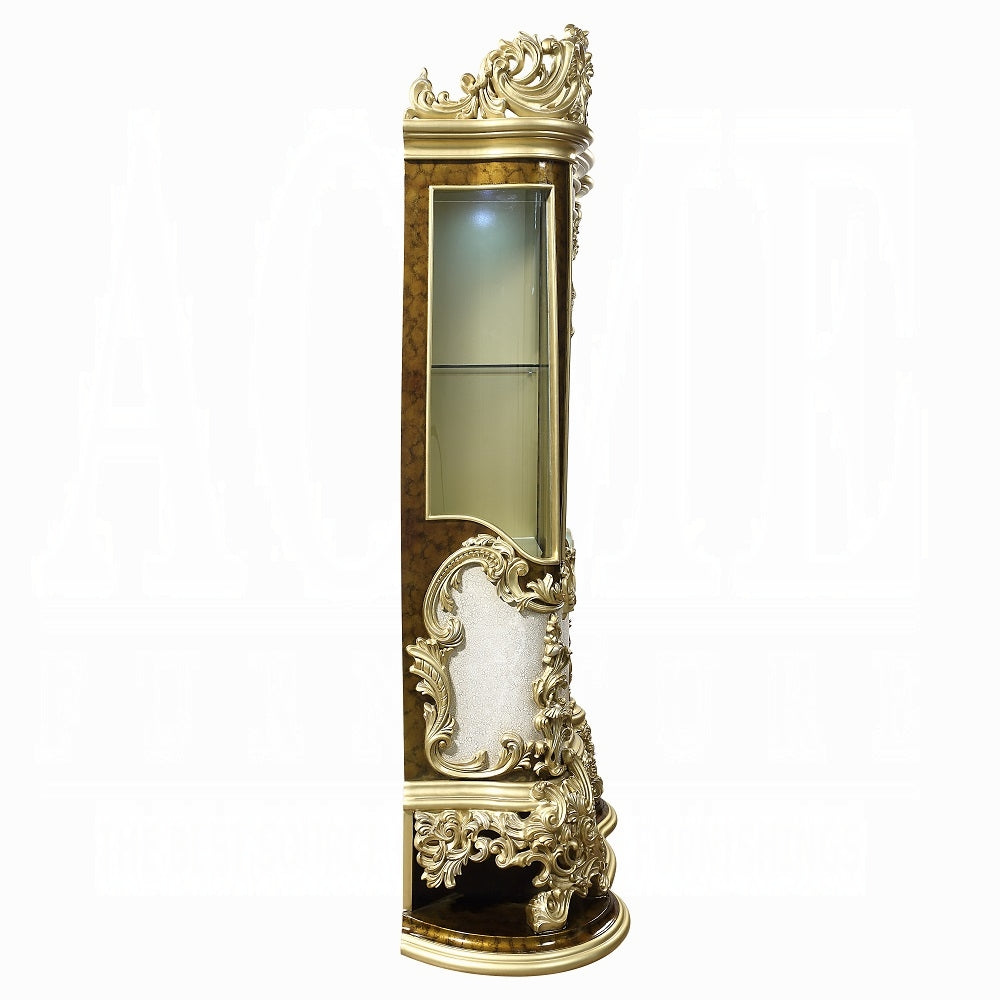 Acme DN60003 2 pc Desiderius antique gold finish wood 18th century french inspired baroque ornate Curio