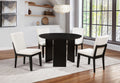 Best master DT256-5PC 5 pc Emmery 46" round black finish wood dining table set