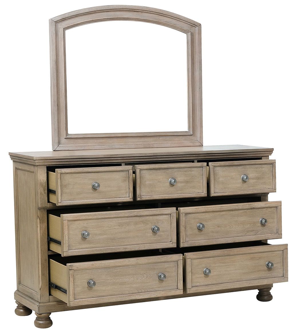 Homelegance 2259GY-4PC 4 pc Bethel gray wire brush finish wood bedroom set