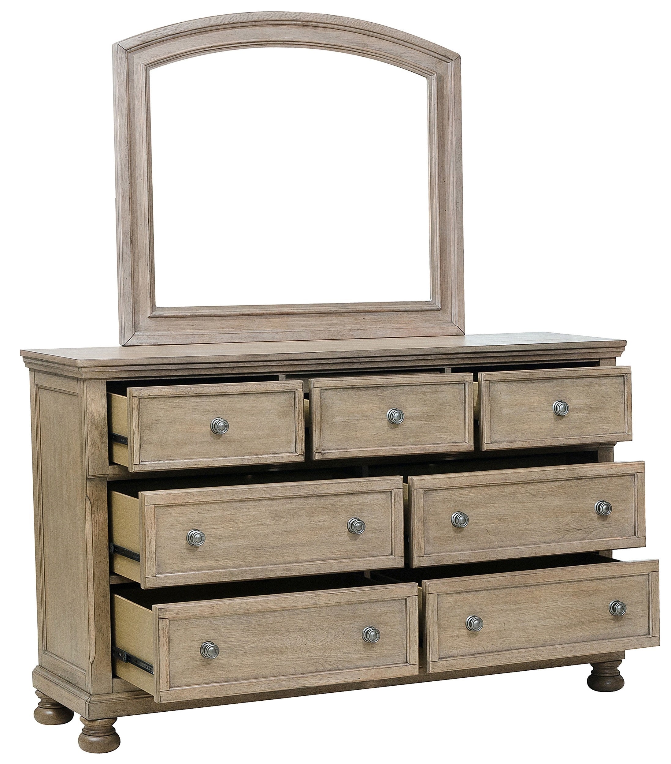 Homelegance 2259GY-4PC 4 pc Bethel gray wire brush finish wood bedroom set