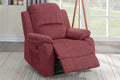 Poundex F86029 Joy Kona paprika red velvet fabric power motion recliner with USB power plug on side