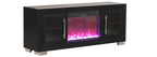FM-AC415BK-TV Dorrit 60" wide black finish wood LED fireplace with heat